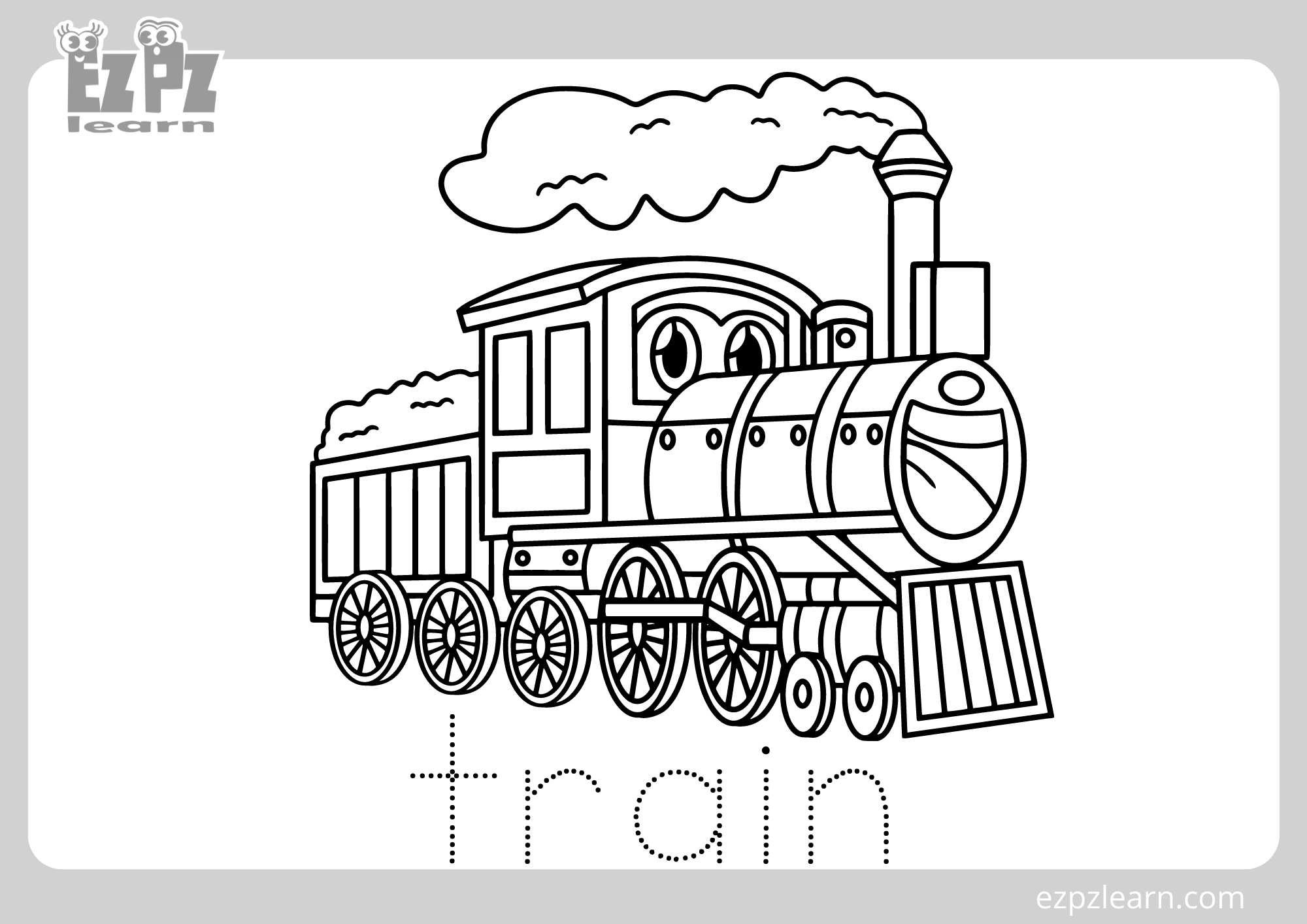 train printable coloring pages