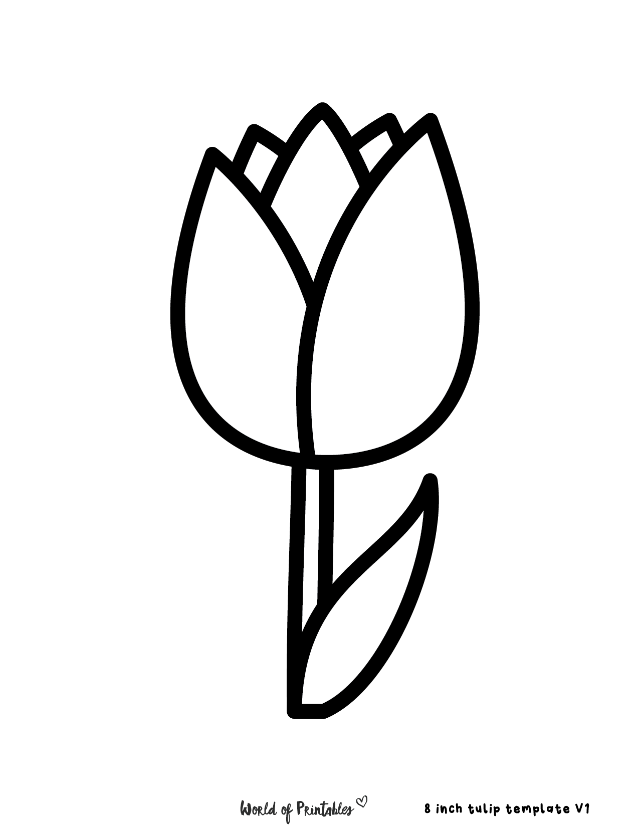 tulip template printable tulip template printable
