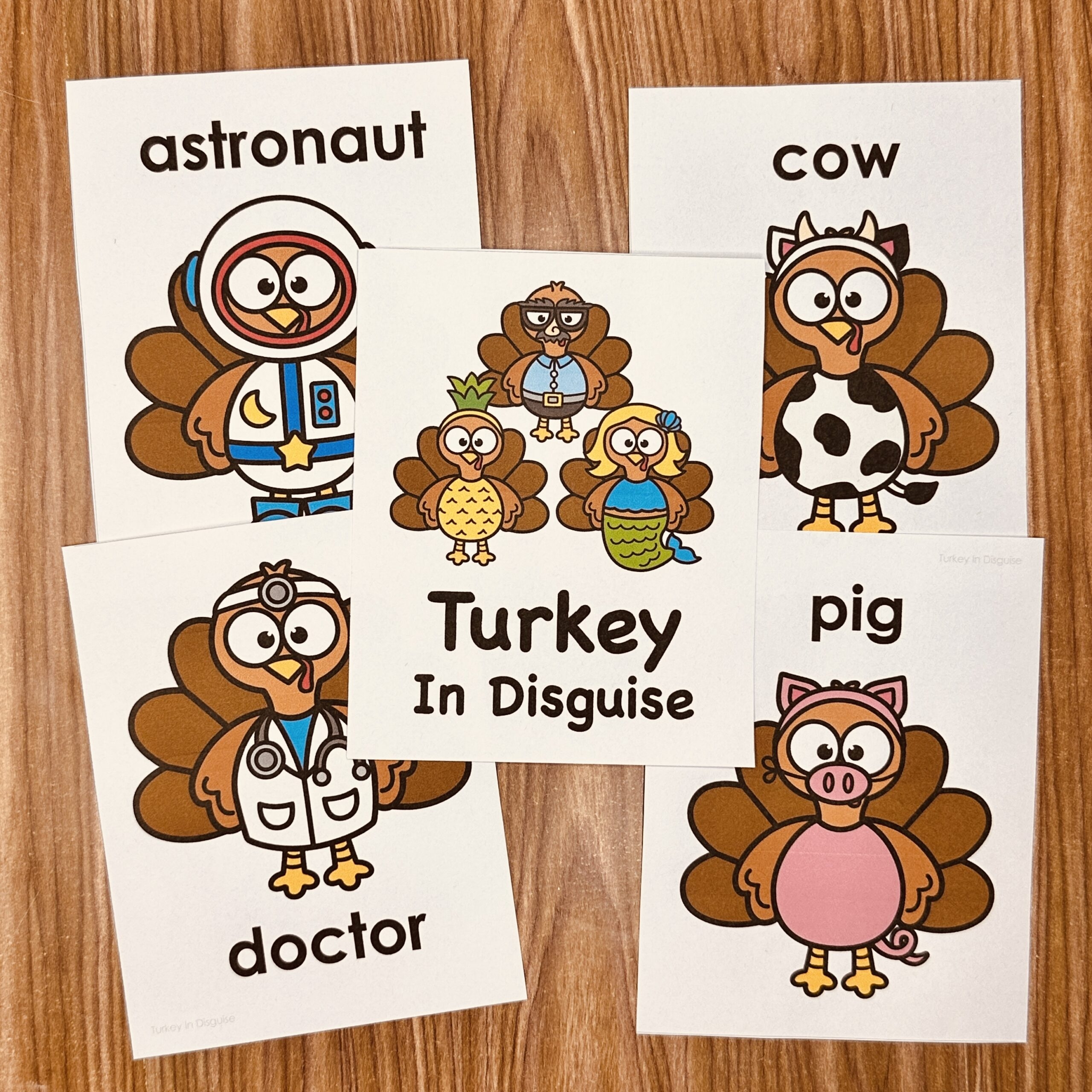 Turkey In Disguise Vocabulary Printables Simply Kinder Plus