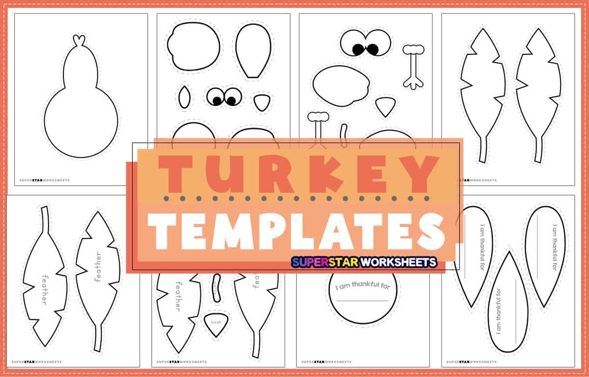 Turkey Templates Free Printables Superstar Worksheets