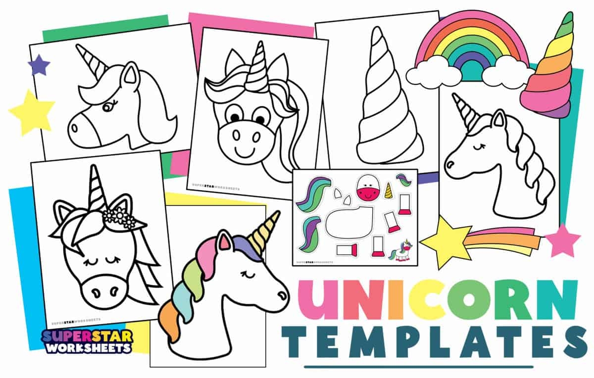 Unicorn Template Free Printables Superstar Worksheets Unicorn Template Free Printables Superstar Worksheets
