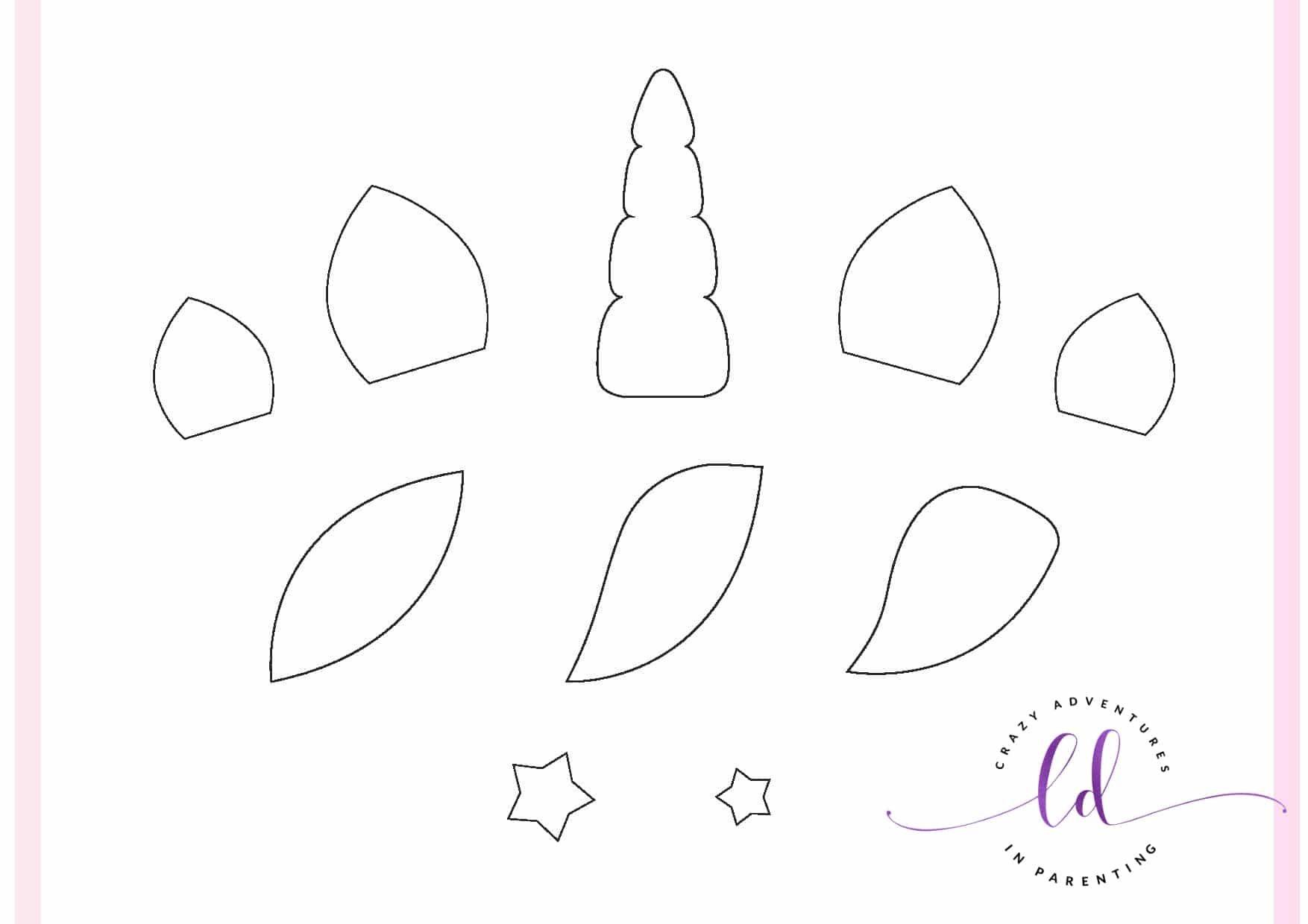 printable unicorn template printable unicorn template