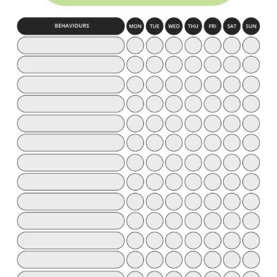 19 Printable Behavior Chart Templates for Kids TemplateLab