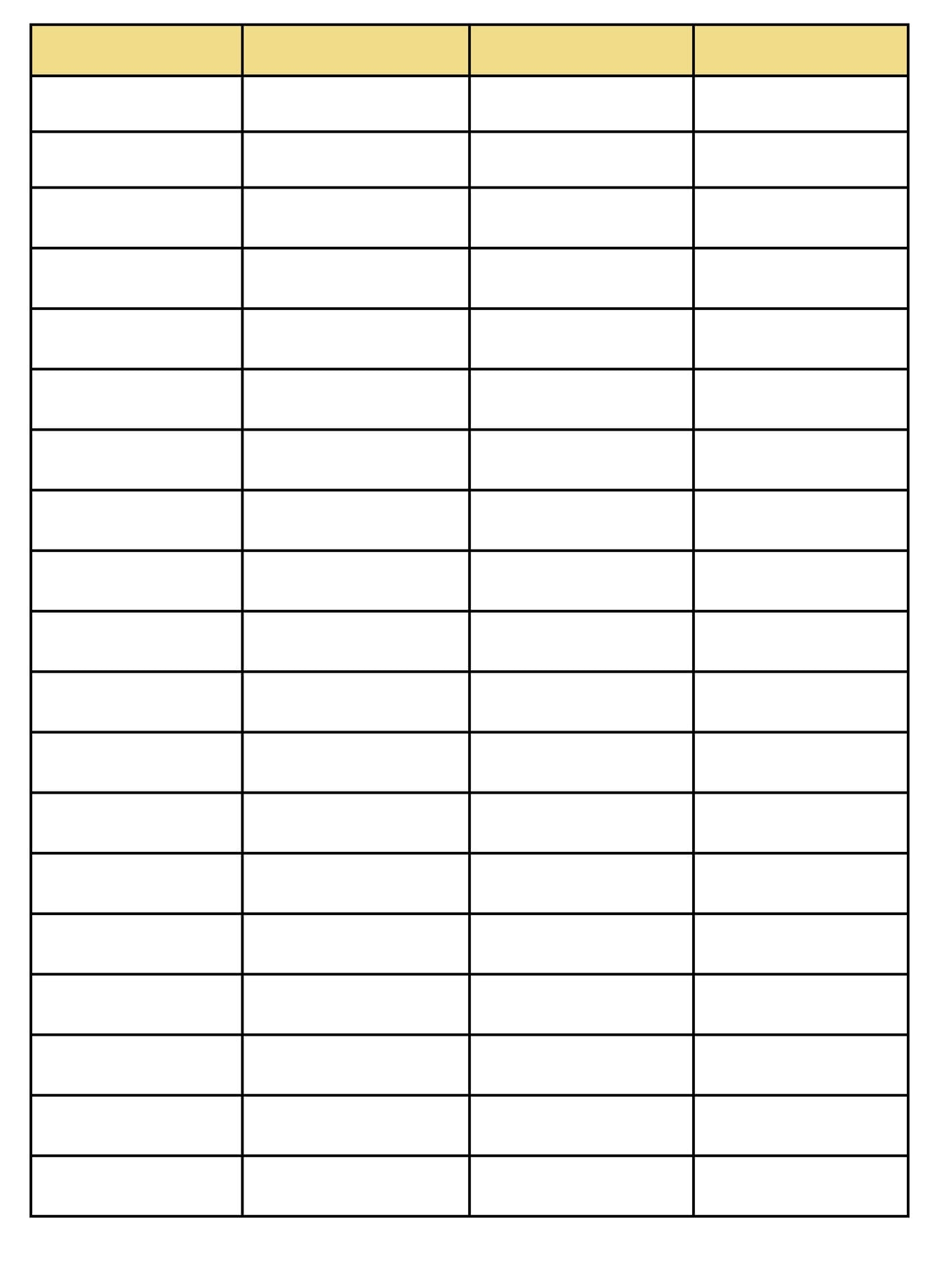 printable blank charts