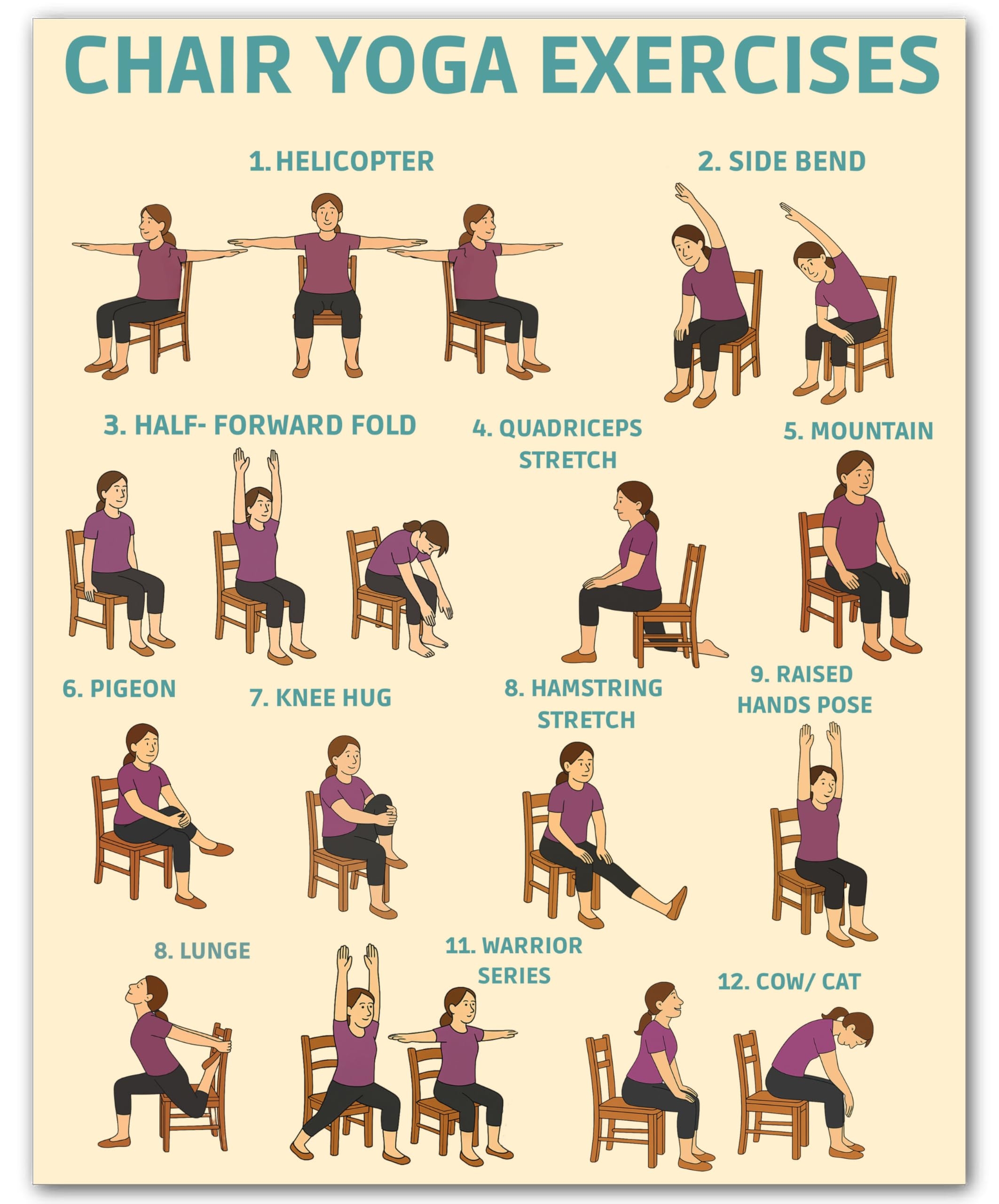printable chair yoga chart