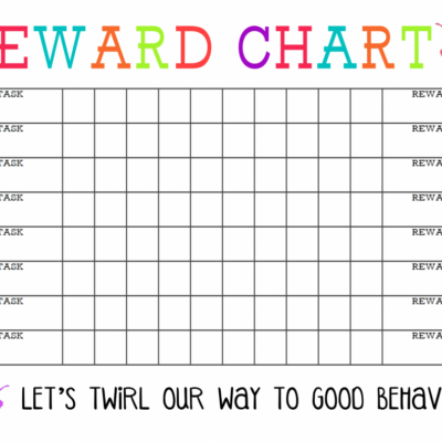 Blank Reward Chart Printable The Girl Creative