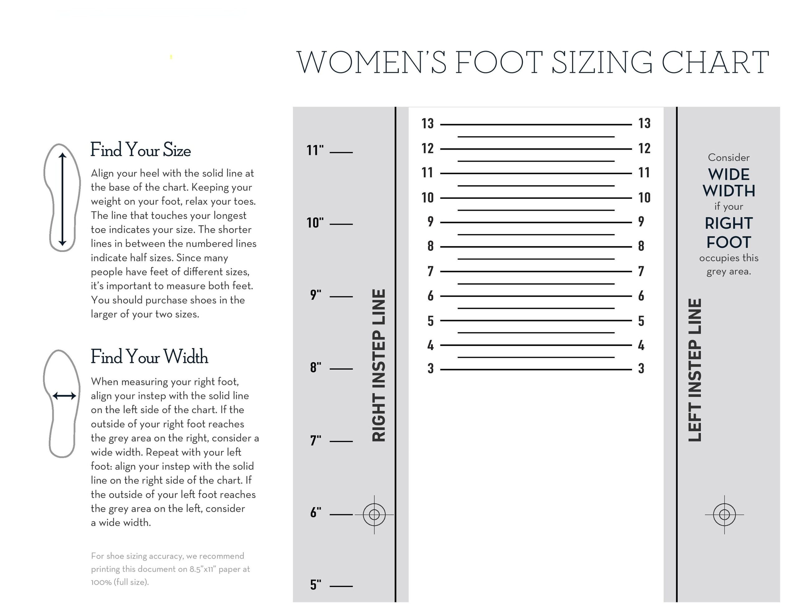 Foot Size Chart Women Men Kids Shoe Sizes digital Download Etsy Foot Size Chart Women Men Kids Shoe Sizes digital Download Etsy