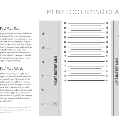 Foot Size Chart Women Men Kids Shoe Sizes digital Download Etsy