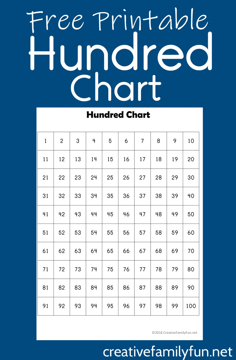 100 chart printable free 100 chart printable free