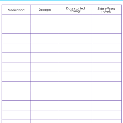 Free Medication List Templates For Patients And Caregivers