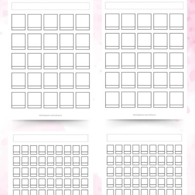 FREE Printable 100 Color Swatch Templates