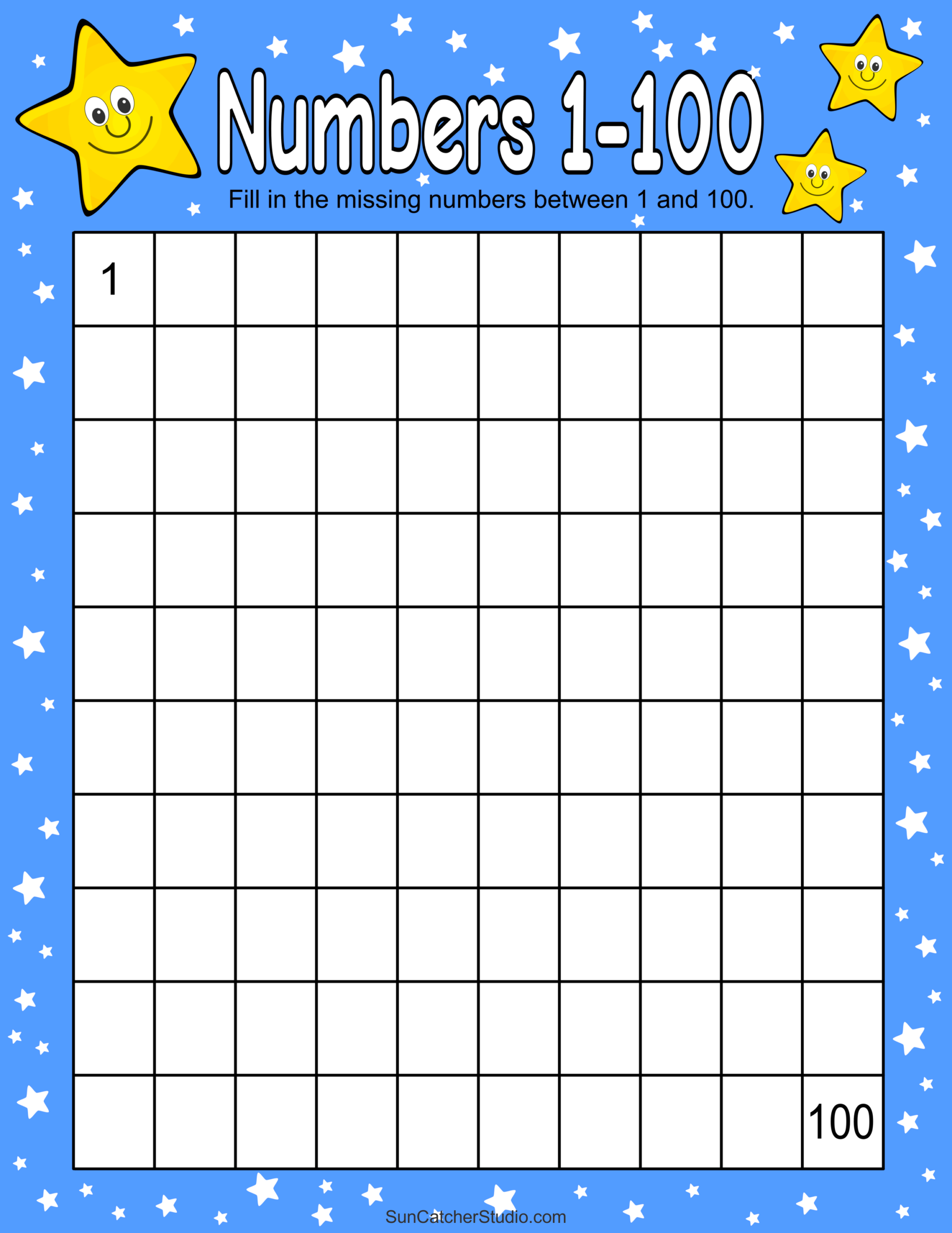 blank 100 chart printable pdf