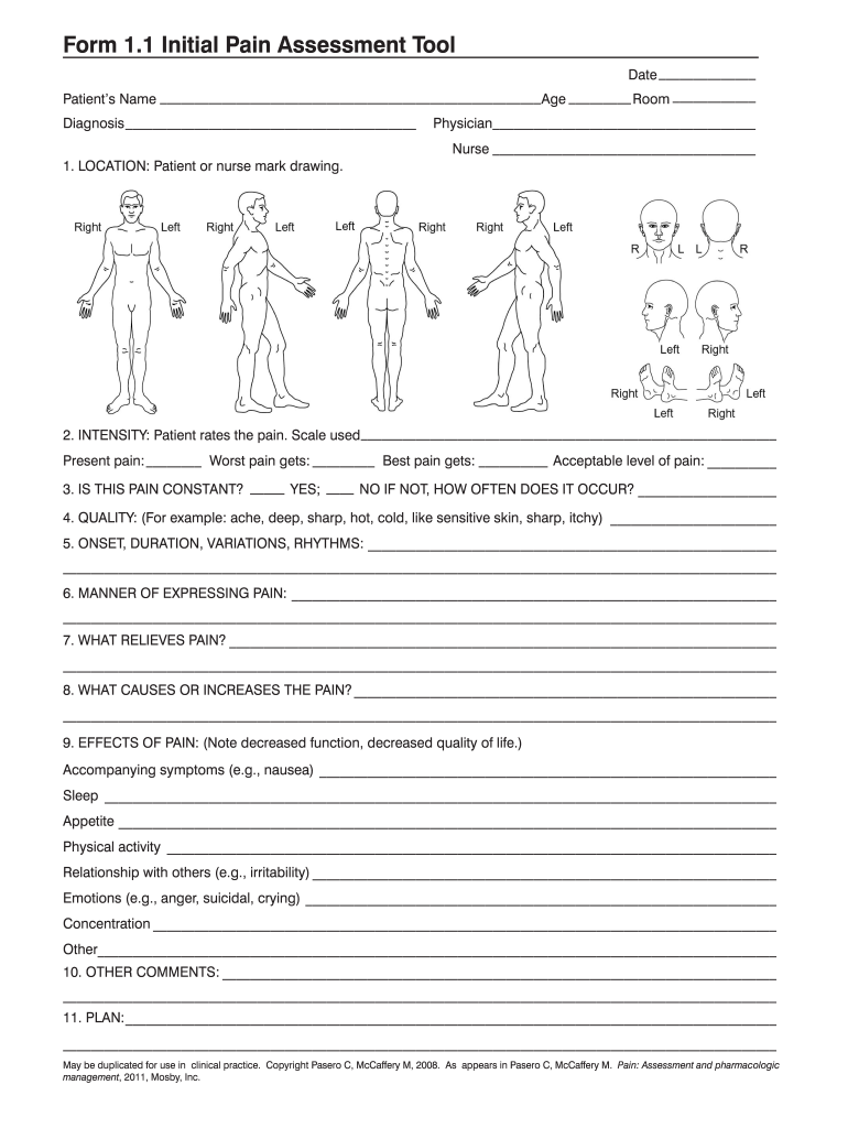 printable pain chart