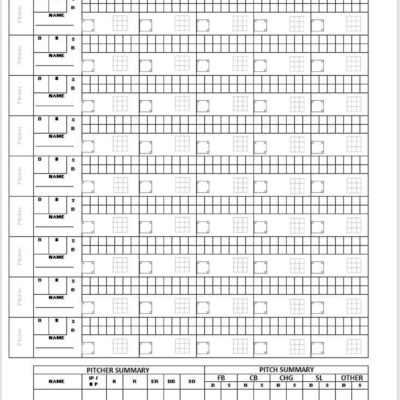 Pitching Chart And Bullpen Charting Etsy Israel