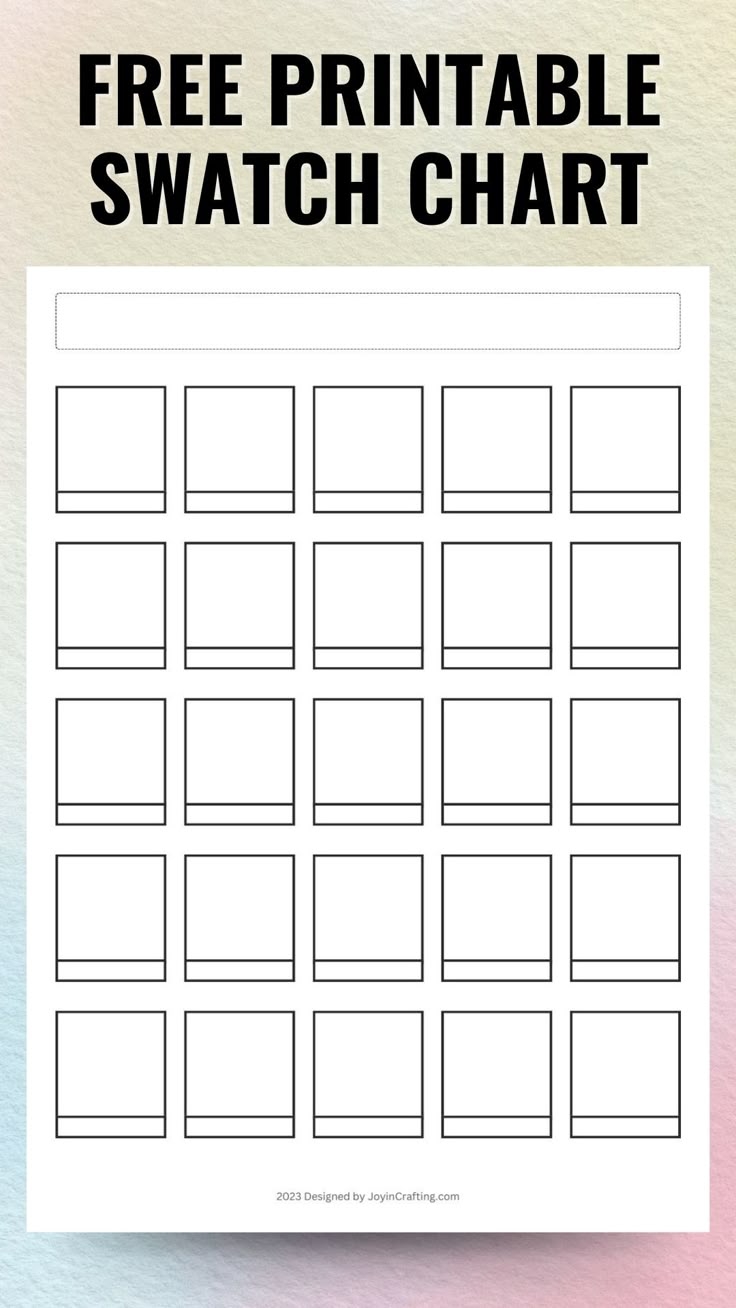 Printable Color Swatch And Color Wheel Templates
