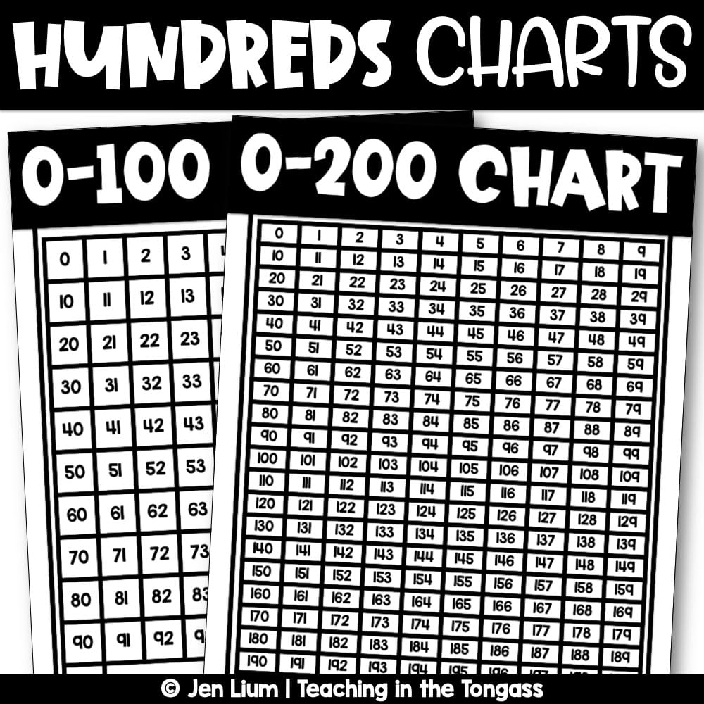 printable hundred chart