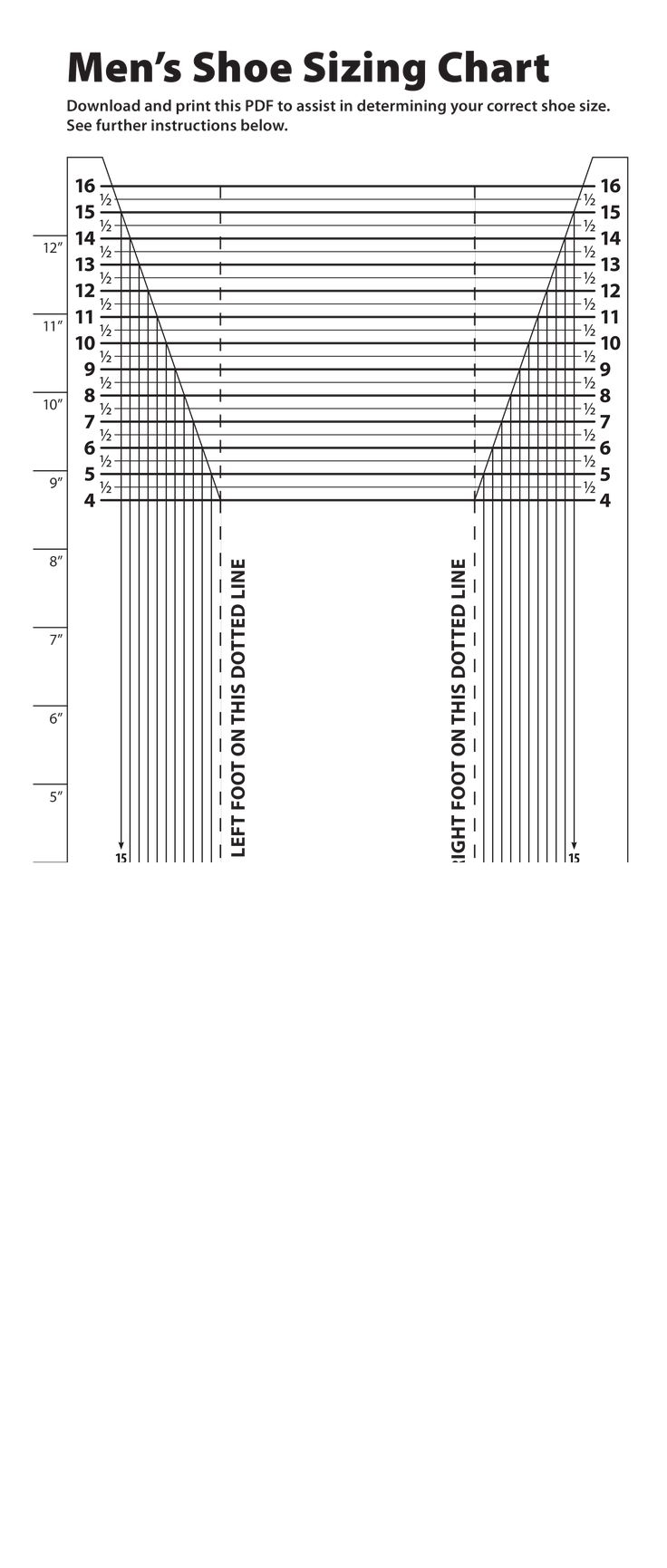 printable shoe size chart pdf