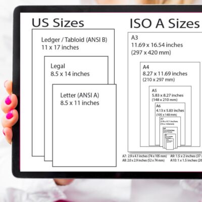 Printable Paper Size Chart FREE Leap Of Faith Crafting